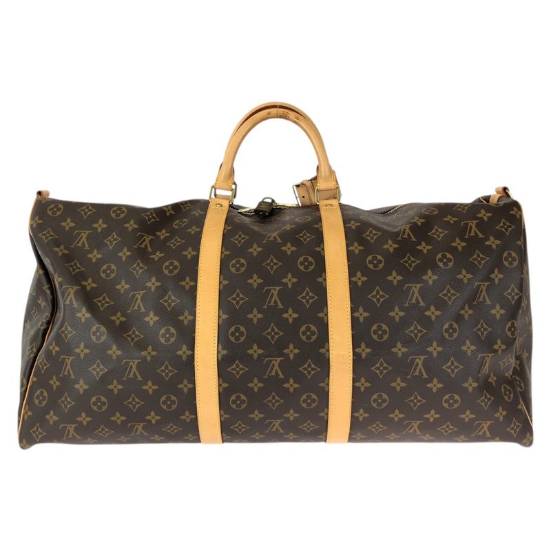 Louis Vuitton Monogram Keepall Bandouliere 60 2-Way Brown Gold Boston Bag