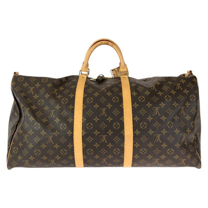 Louis Vuitton Monogram Keepall Bandouliere 60 2-Way Brown Gold Boston Bag