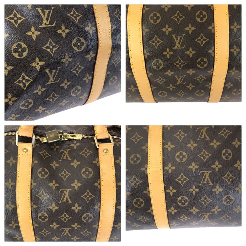Louis Vuitton Monogram Keepall Bandouliere 60 2-Way Brown Gold Boston Bag