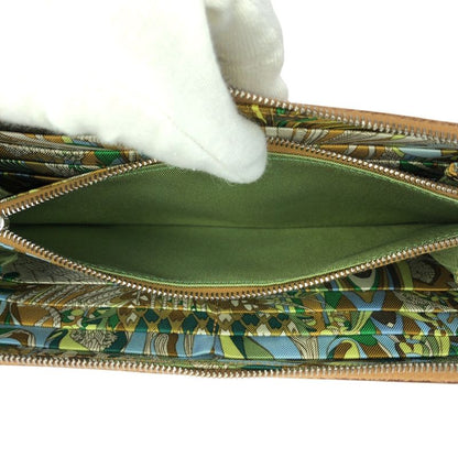 Hermes Azap Long Silk in Gold Brown Silver Veau Zip Around Coin Purse