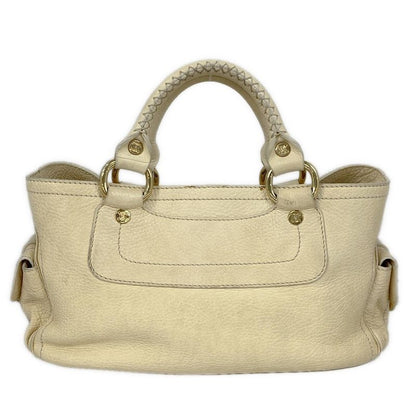 Celine Handbag Boogie Bag Ivory Leather