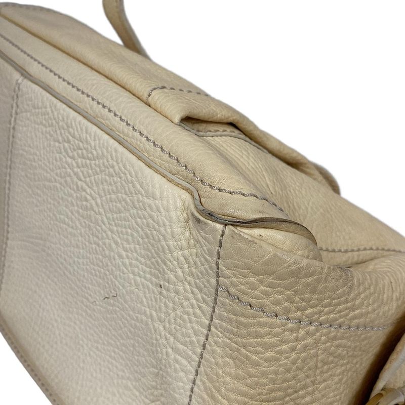 Celine Handbag Boogie Bag Ivory Leather