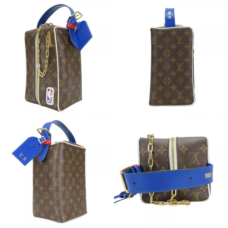 Louis Vuitton Handbag Nba Drop Kit Monogram Brown Blue Nba Collaboration Initial