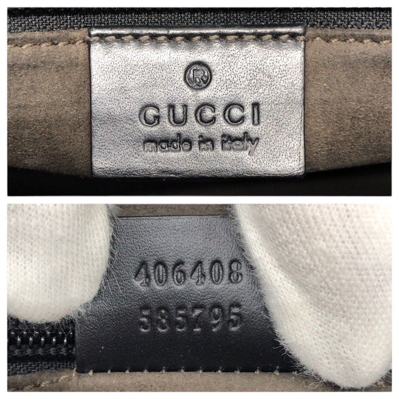 Guccissima Black Silver Leather Shoulder Bag