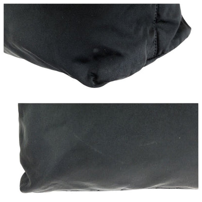 Prada Tessuto Black Silver Nylon Tote Shoulder Bag