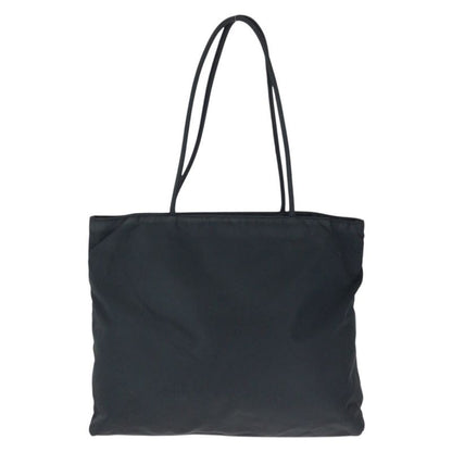Prada Tessuto Black Silver Nylon Tote Shoulder Bag