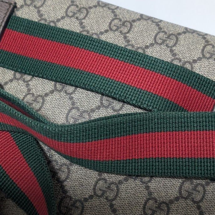 Gucci GG Supreme Neo Vintage Taiga Head Belt Bag Waist Pouch Brown