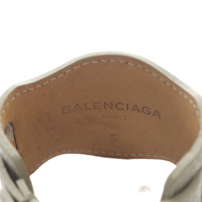 Balenciaga Giant Leather Bracelet Gray