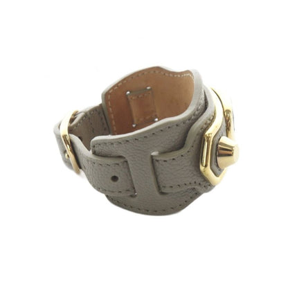 Balenciaga Giant Leather Bracelet Gray