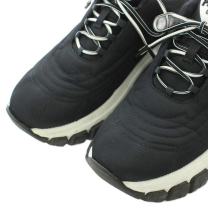 Prada Re-Nylon Gabardine Sneakers 36.5 Black Quilted Upper Lug Sole Mid Cut RI