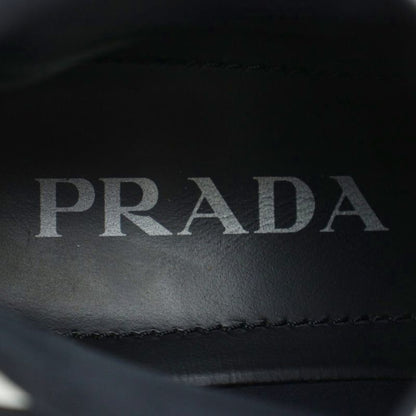 Prada Re-Nylon Gabardine Sneakers 36.5 Black Quilted Upper Lug Sole Mid Cut RI