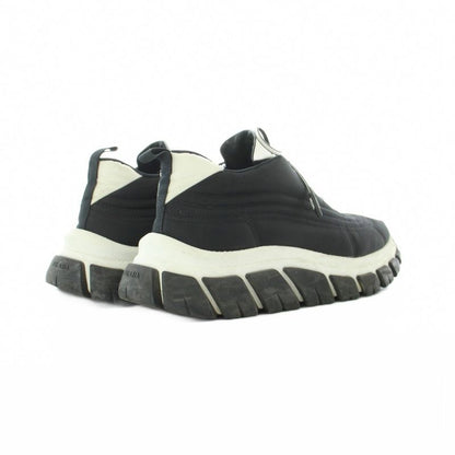 Prada Re-Nylon Gabardine Sneakers 36.5 Black Quilted Upper Lug Sole Mid Cut RI