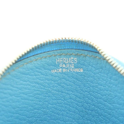 Hermes Evelyne Coin Purse Leather Light Blue