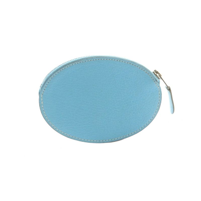 Hermes Evelyne Coin Purse Leather Light Blue