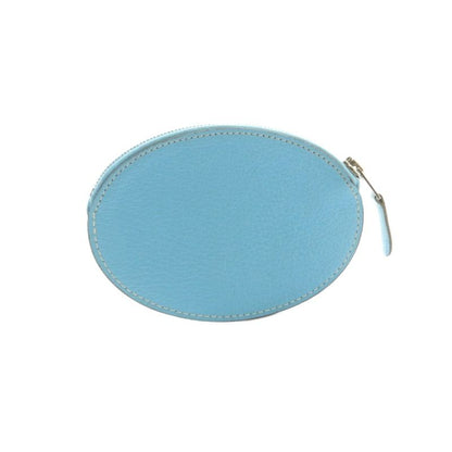 Hermes Evelyne Coin Purse Leather Light Blue