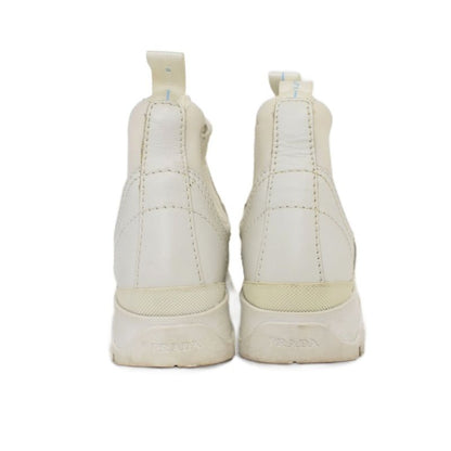 Prada Side Goab Short Boots 36 White