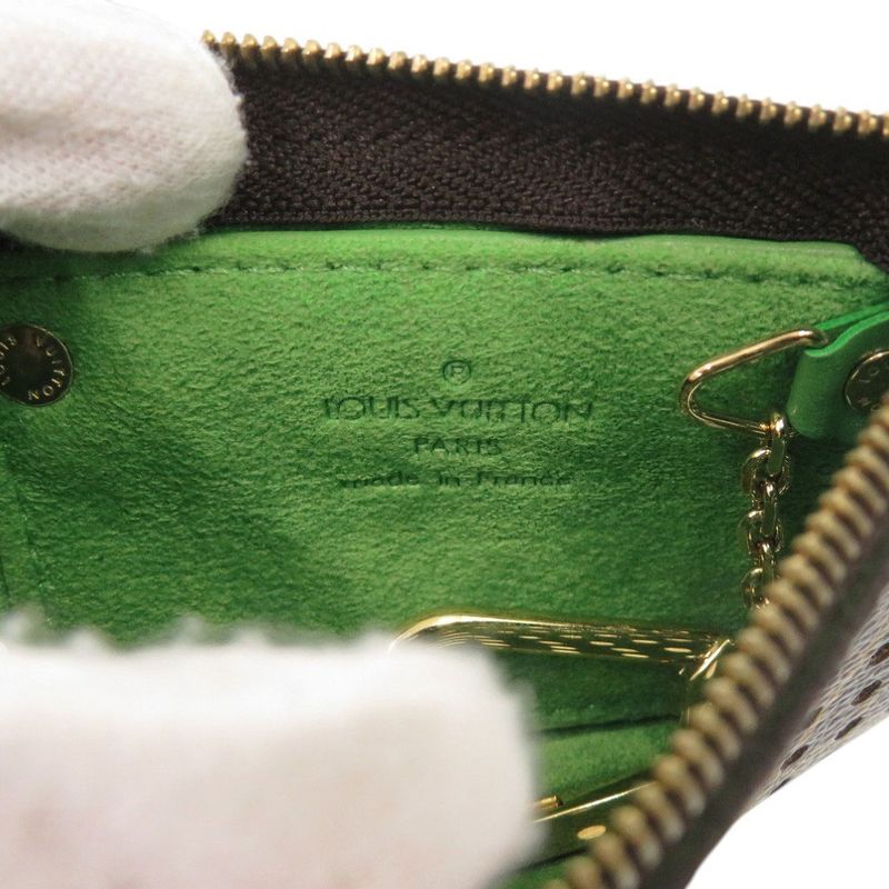 Louis Vuitton Pochette Cles Monogram Perfaux Green Coin Case Wallet