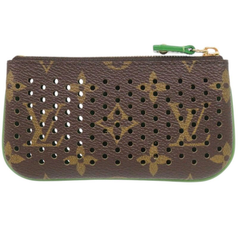 Louis Vuitton Pochette Cles Monogram Perfaux Green Coin Case Wallet