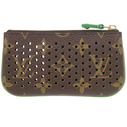 Louis Vuitton Pochette Cles Monogram Perfaux Green Coin Case Wallet