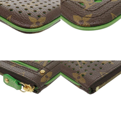 Louis Vuitton Pochette Cles Monogram Perfaux Green Coin Case Wallet