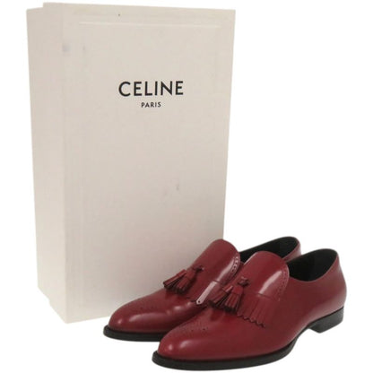 Celine Lofa Tassel Leather Red Shoes