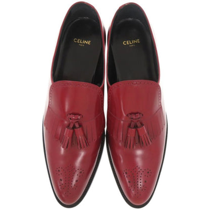 Celine Lofa Tassel Leather Red Shoes
