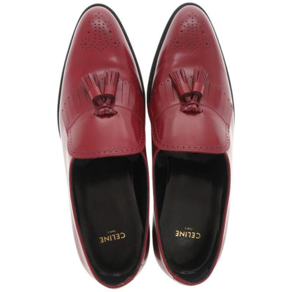 Celine Lofa Tassel Leather Red Shoes
