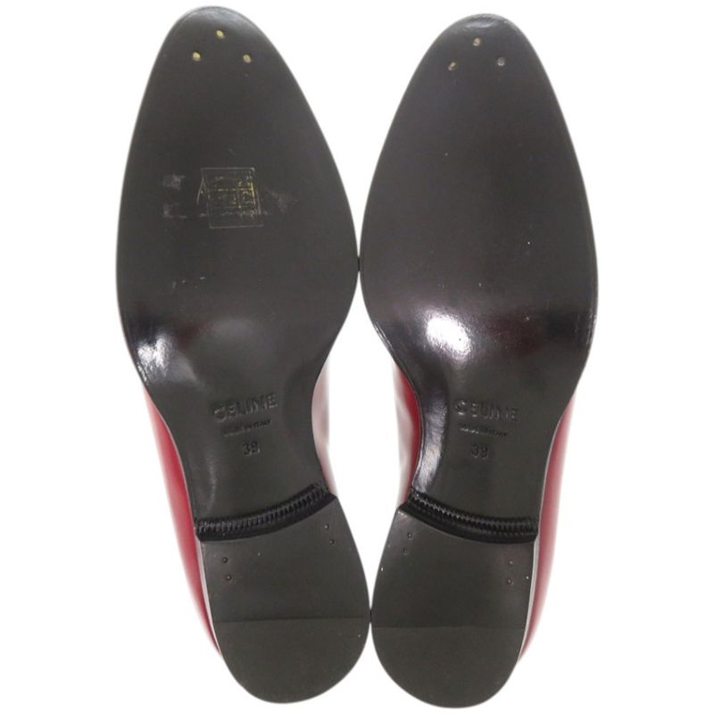 Celine Lofa Tassel Leather Red Shoes