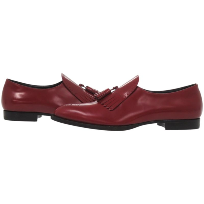 Celine Lofa Tassel Leather Red Shoes