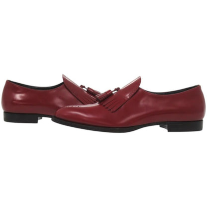 Celine Lofa Tassel Leather Red Shoes