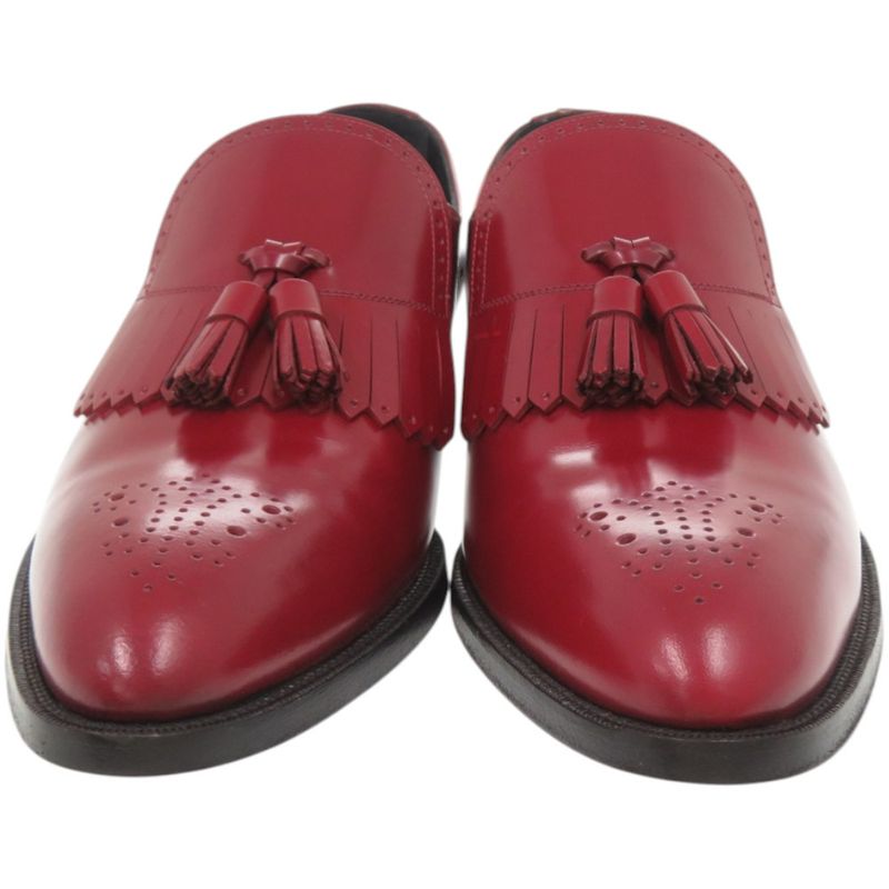 Celine Lofa Tassel Leather Red Shoes