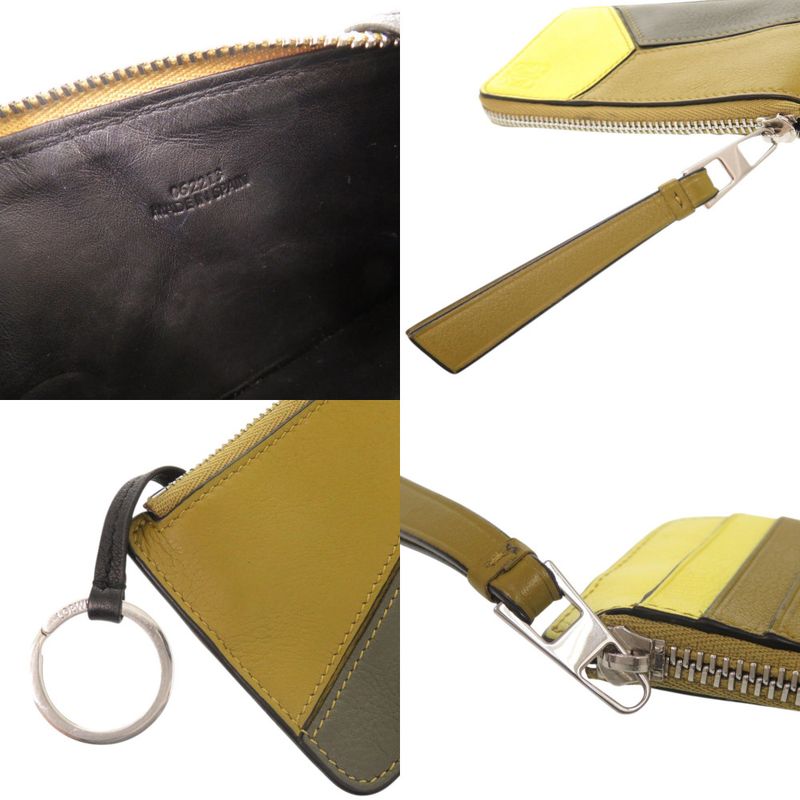 Loewe Puzzle Coin Card Holder Leather Multicolor Case