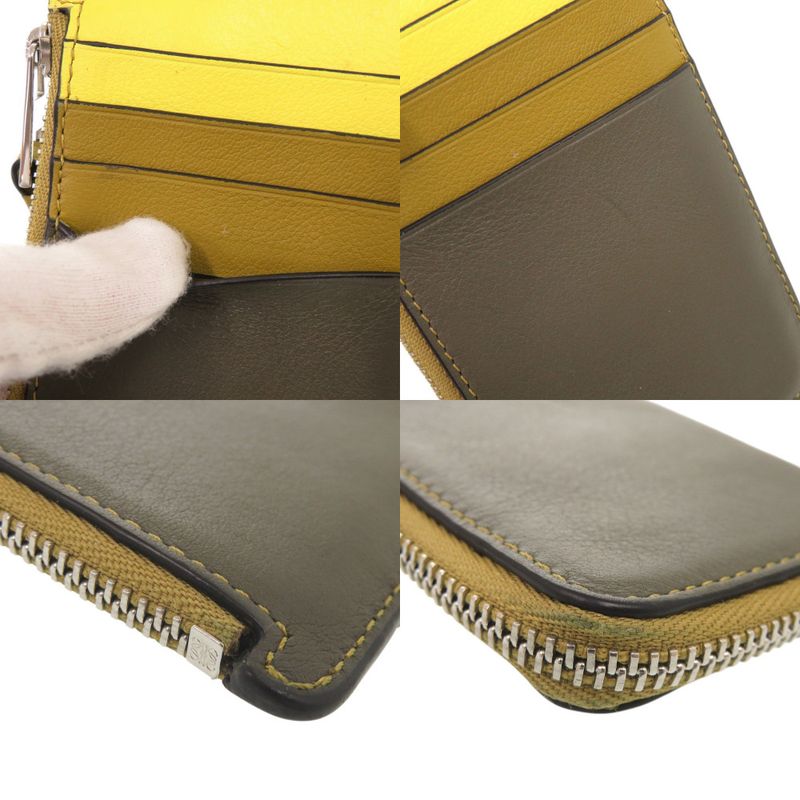 Loewe Puzzle Coin Card Holder Leather Multicolor Case