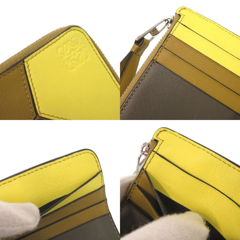Loewe Puzzle Coin Card Holder Leather Multicolor Case