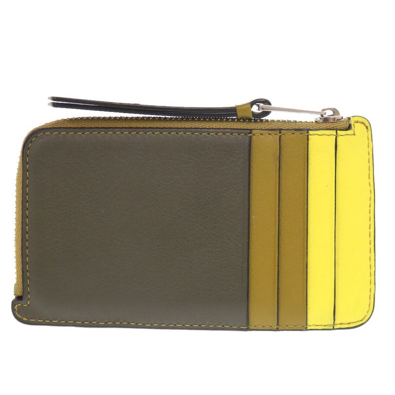 Loewe Puzzle Coin Card Holder Leather Multicolor Case
