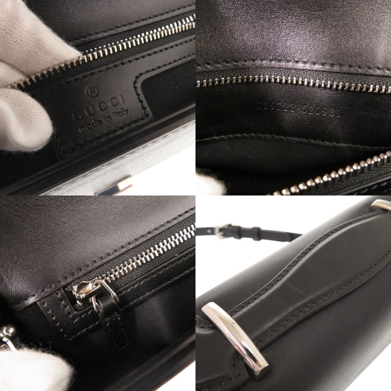 Gucci Petit GG Double Leather Black 2-Way Shoulder Bag