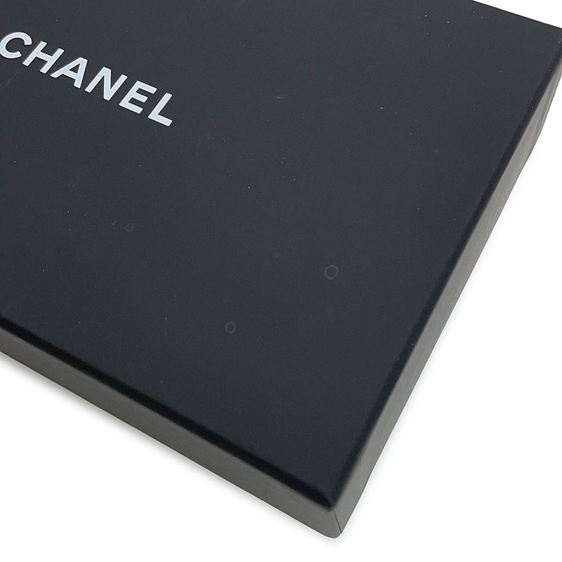 Chanel Bifold Wallet Quilted CC Logo Small Caviar Leather Black