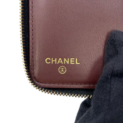 Chanel Bifold Wallet Quilted CC Logo Small Caviar Leather Black