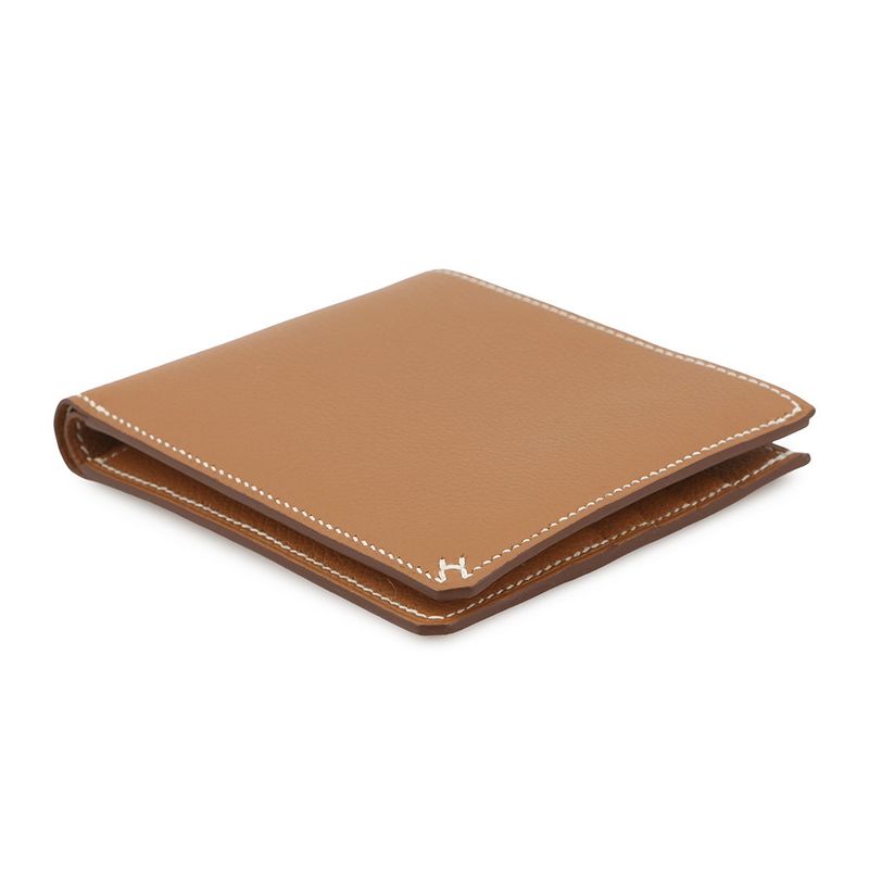 Hermes Bifold Wallet Series Compact Gold Silver