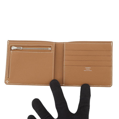 Hermes Bifold Wallet Series Compact Gold Silver