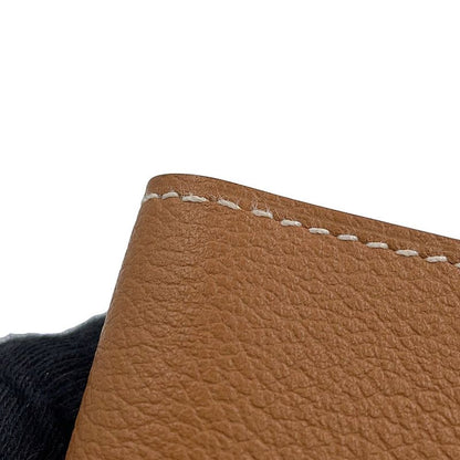 Hermes Card Case Series Oriental Gold Evercolor Business Holder