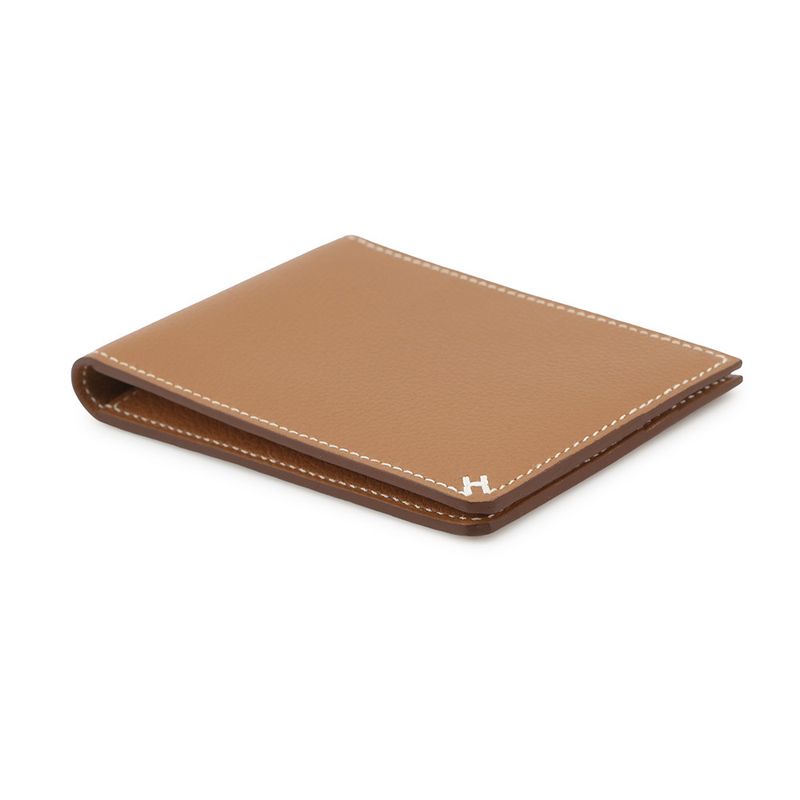 Hermes Card Case Series Oriental Gold Evercolor Business Holder