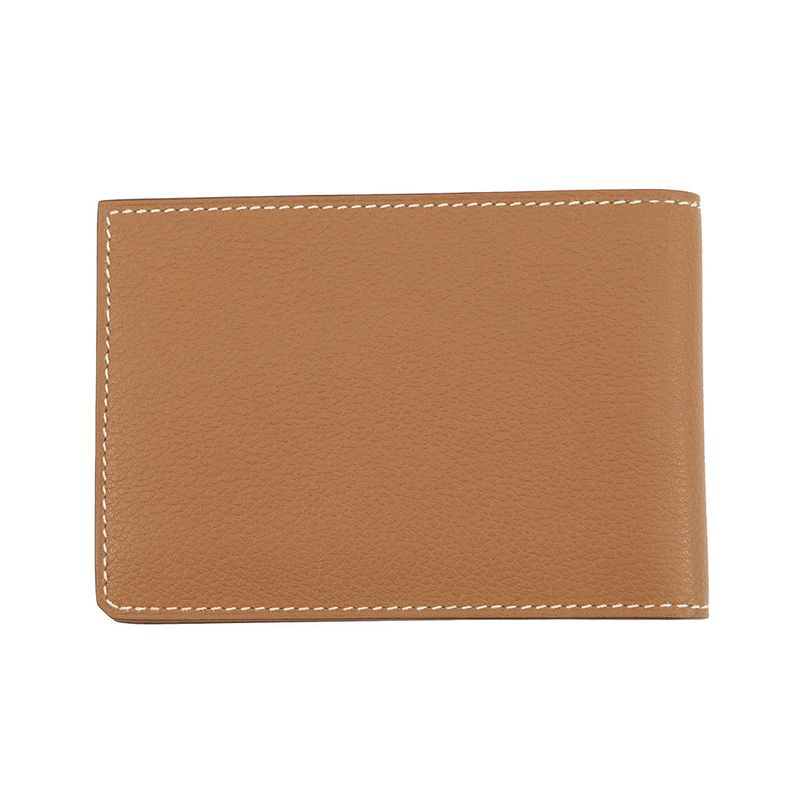 Hermes Card Case Series Oriental Gold Evercolor Business Holder