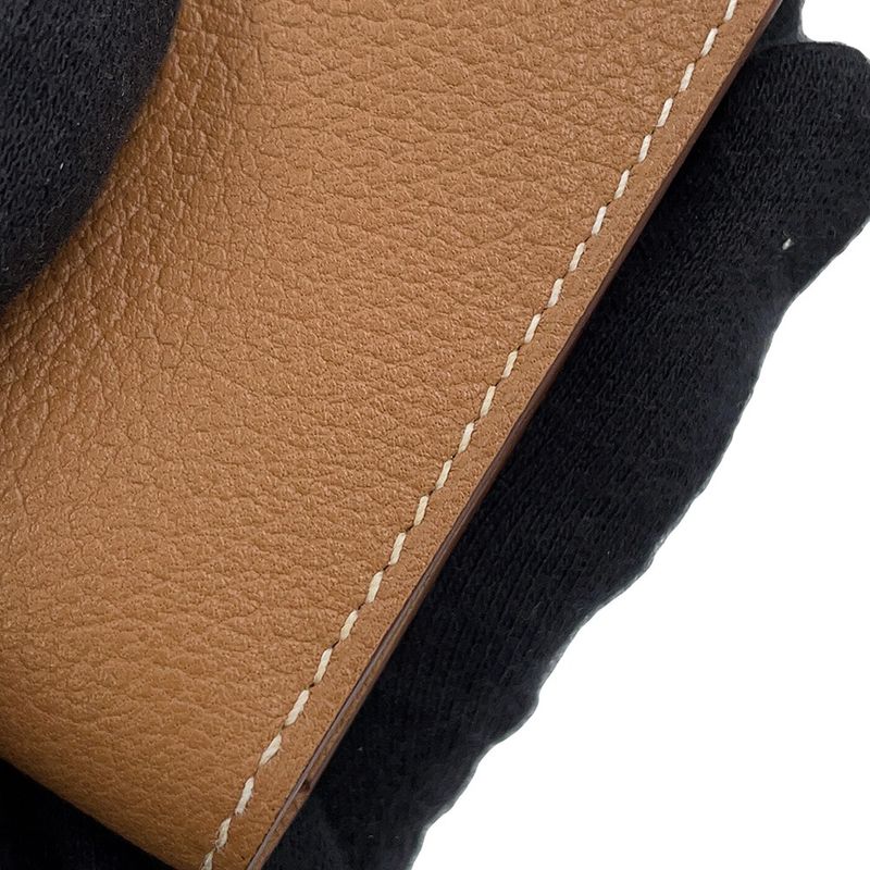 Hermes Card Case Series Oriental Gold Evercolor Business Holder