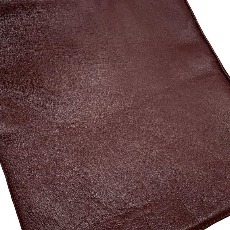 Hermes Shoulder Bag Tu de Bordeaux Silver Leather