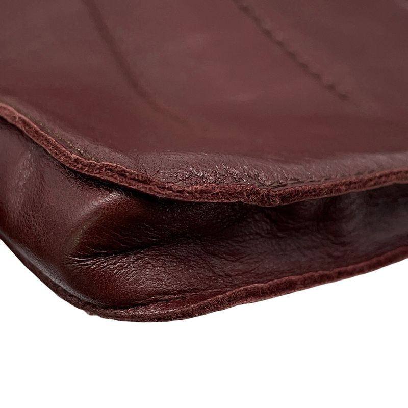 Hermes Shoulder Bag Tu de Bordeaux Silver Leather