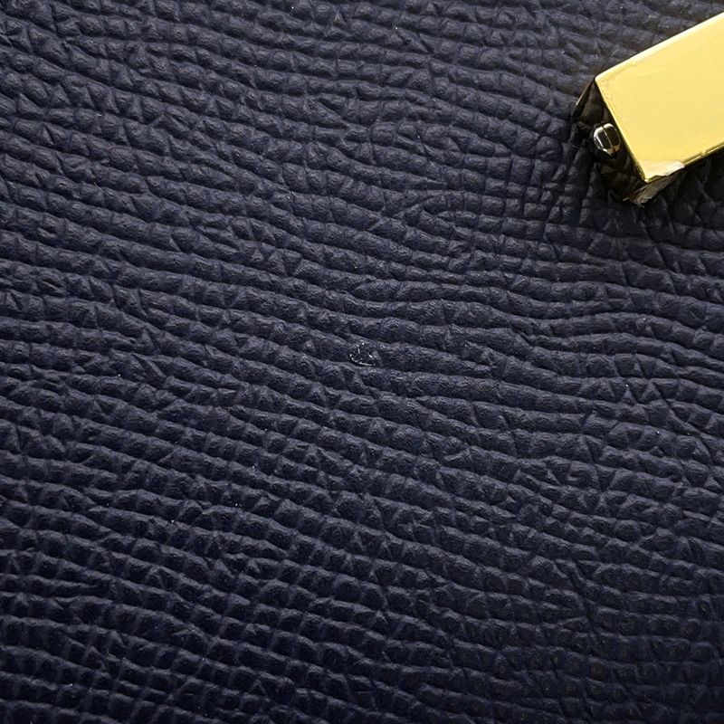 Hermes Wallet Chaine D'ancre to Go Blue Indigo Gold Epsom