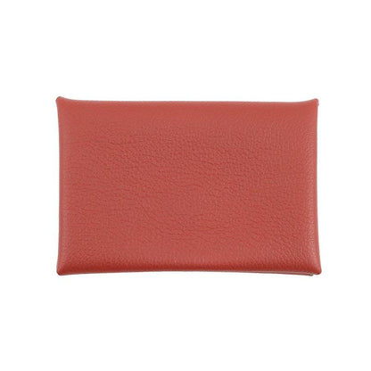 Hermes Card Case Calvi Brick Ever Color Business Holder