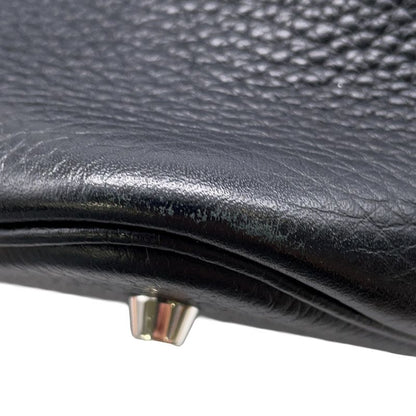 Hermes Handbag Picotin Lock MM Black Silver Taurillon Clemence