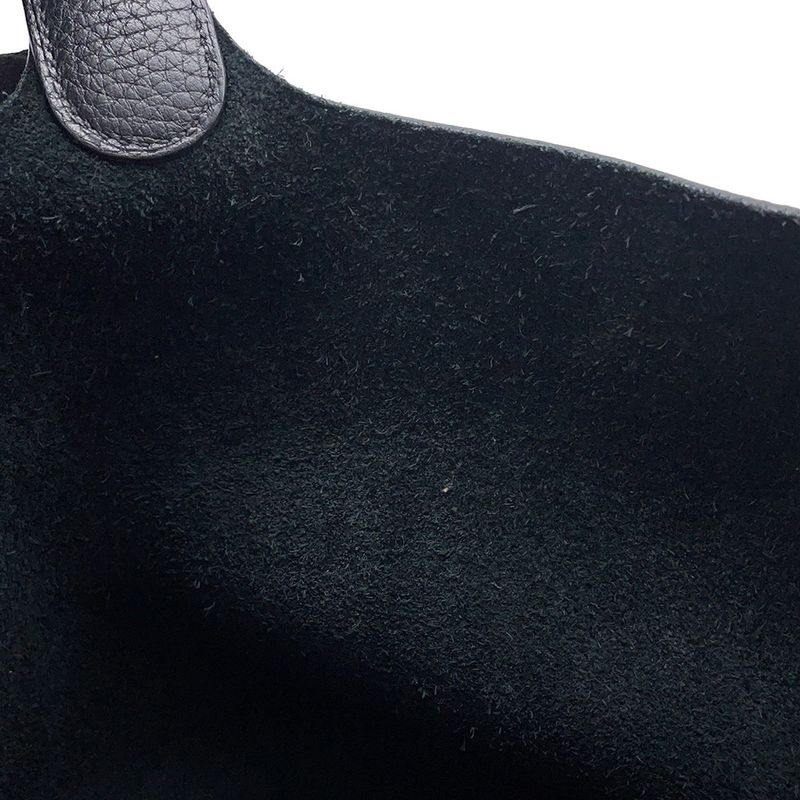 Hermes Handbag Picotin Lock MM Black Silver Taurillon Clemence